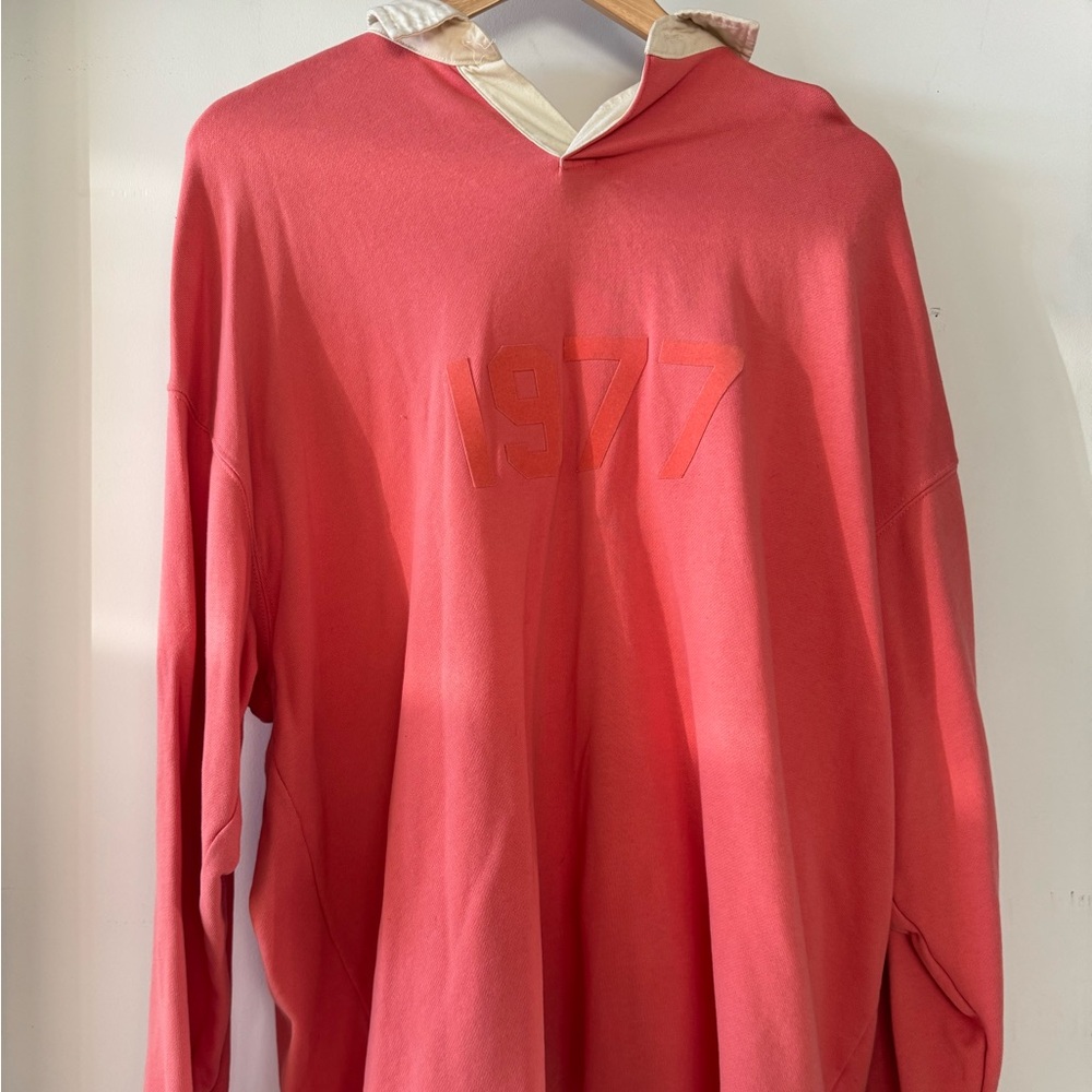 Essentials fear of god oversized pink polo